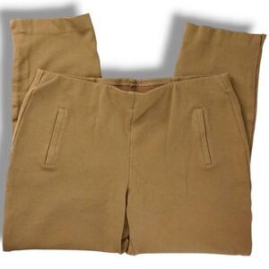 Chicos‎ Womens Leggings Sz 2/12 Brown Fall Winter Cropped Yoga Casual Active